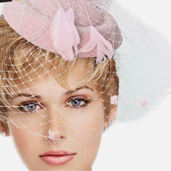 Fascinators Hat Women Tea Party Pillbox Veil Cocktail Mesh Hat Elegant - Picture 3 of 6
